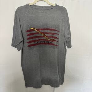 Don’t Tread On Me Gray Tee Sport-Tek Snake Flag Patriotic Shirt Sz S